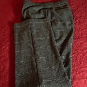 Plaid dress slacks  with back pockets